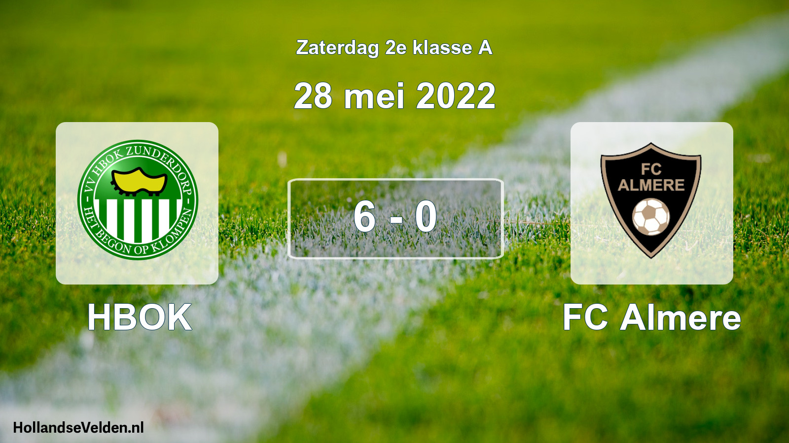 Total number of matches played: HBOK - FC Almere 6 - 0 (28 May 2022)