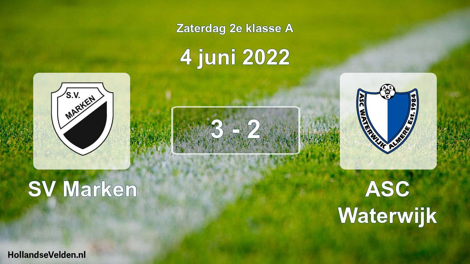 Total number of matches played: SV Marken - ASC Waterwijk 3 - 2 (4 June 2022)
