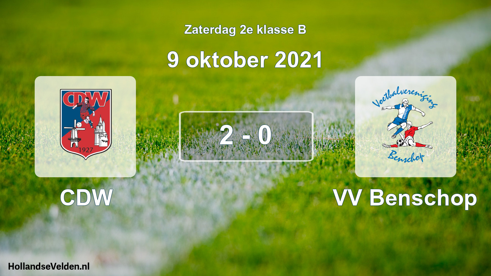 Total number of matches played: CDW - VV Benschop 2 - 0 (9 October 2021)