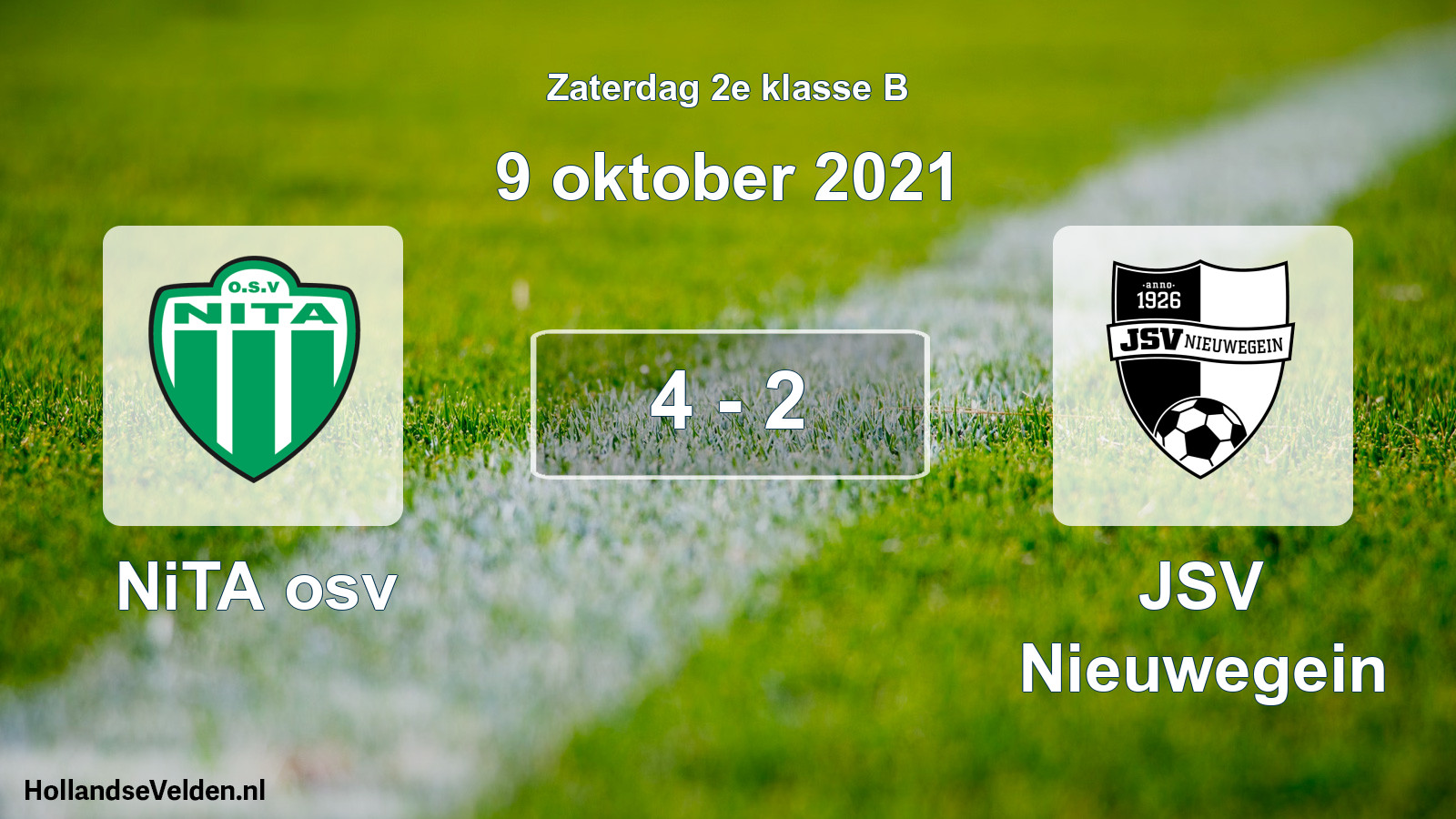 Total number of matches played: NiTA osv - JSV Nieuwegein 4 - 2 (9 October 2021)