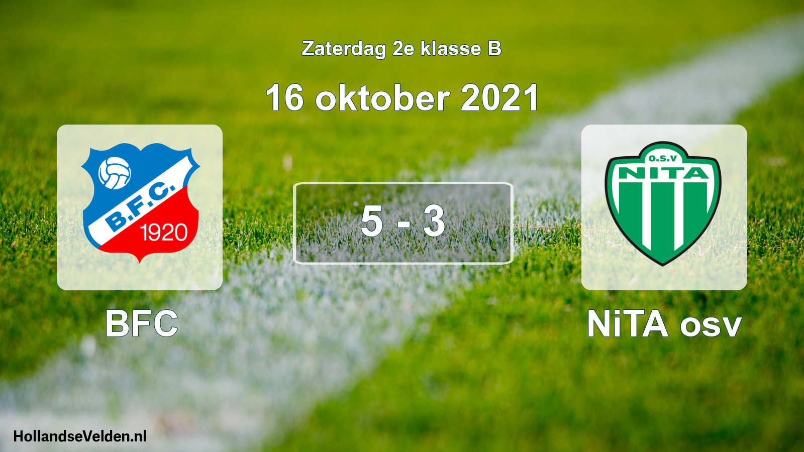 Total number of matches played: BFC - NiTA osv 5 - 3 (16 October 2021)