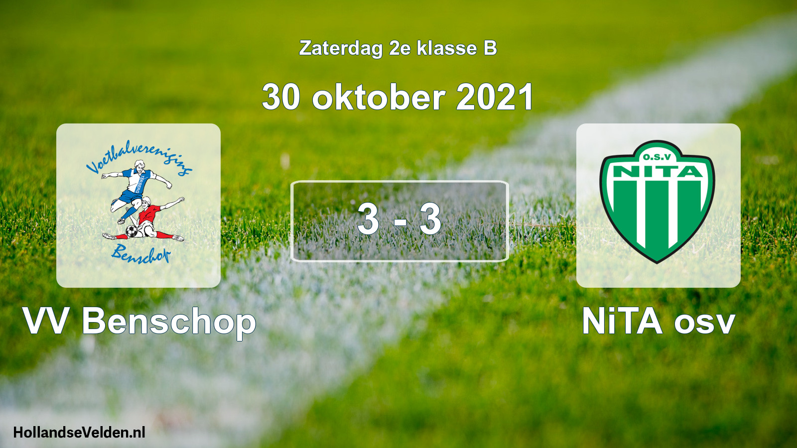 Total number of matches played: VV Benschop - NiTA osv 3 - 3 (30 October 2021)