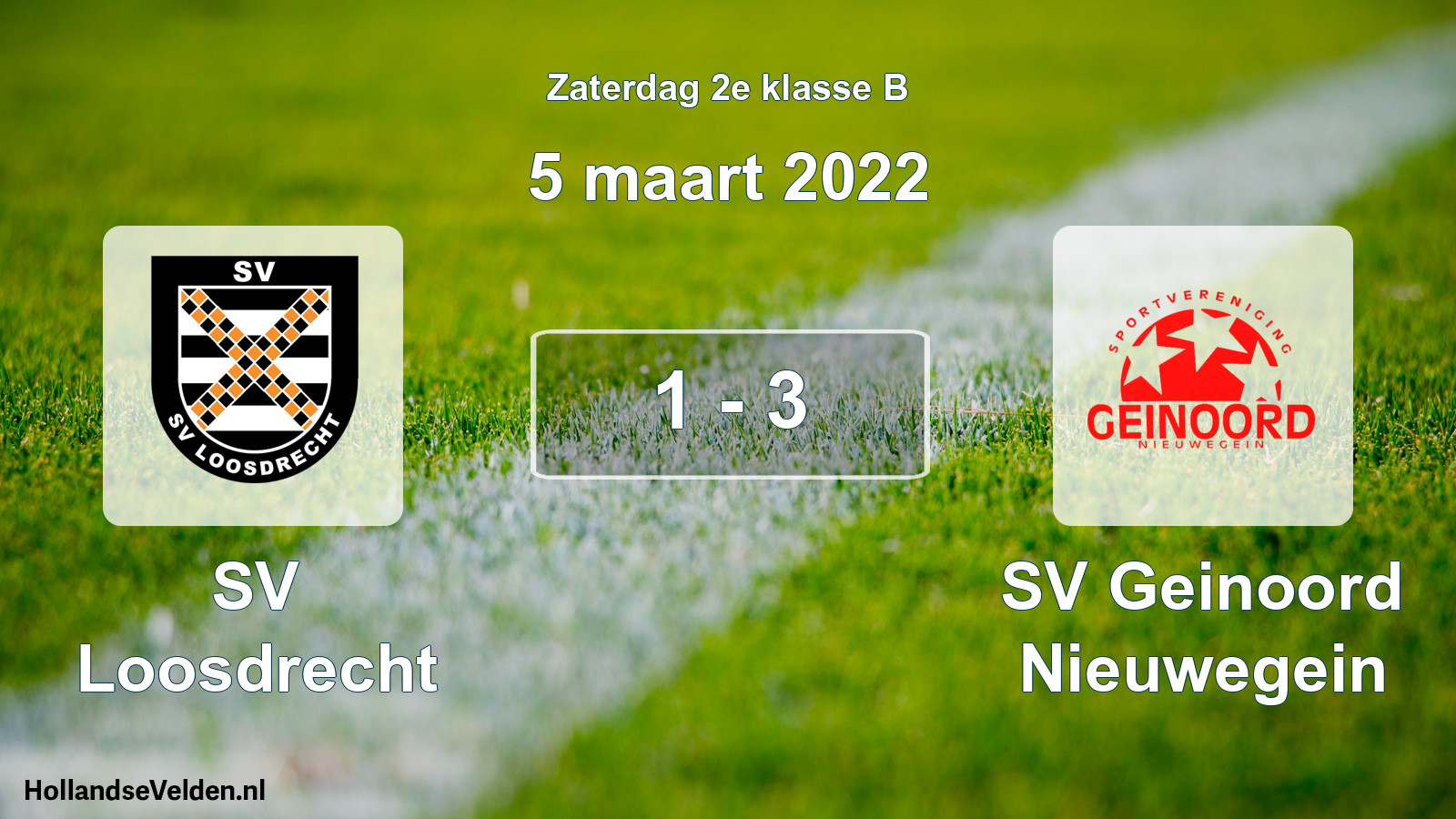 Total number of matches played: SV Loosdrecht - SV Geinoord Nieuwegein 1 - 3 (5 March 2022)