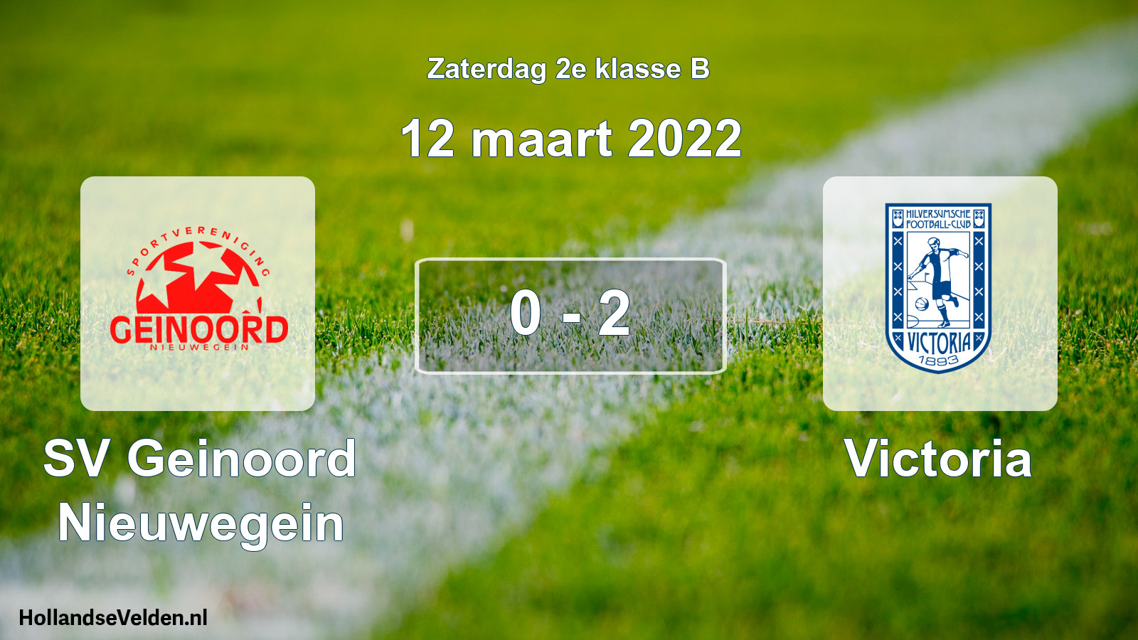 Total number of matches played: SV Geinoord Nieuwegein - Victoria 0 - 2 (12 March 2022)