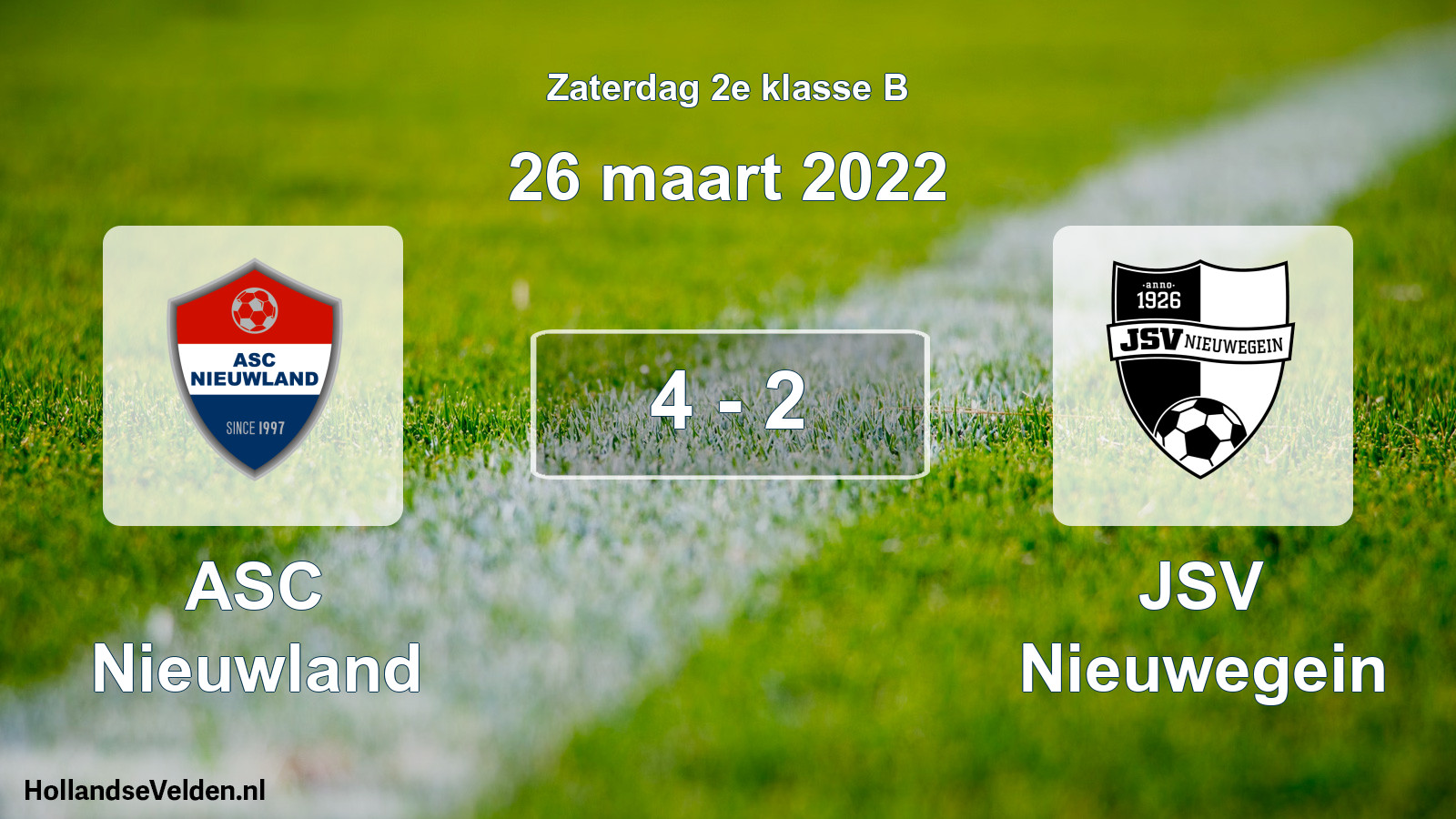 Total number of matches played: ASC Nieuwland - JSV Nieuwegein 4 - 2 (26 March 2022)