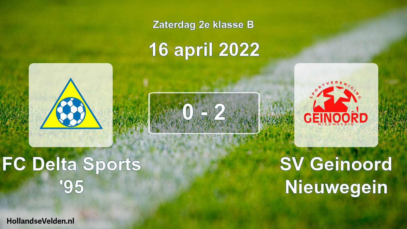 Total number of matches played: FC Delta Sports '95 - SV Geinoord Nieuwegein 0 - 2 (16 April 2022)