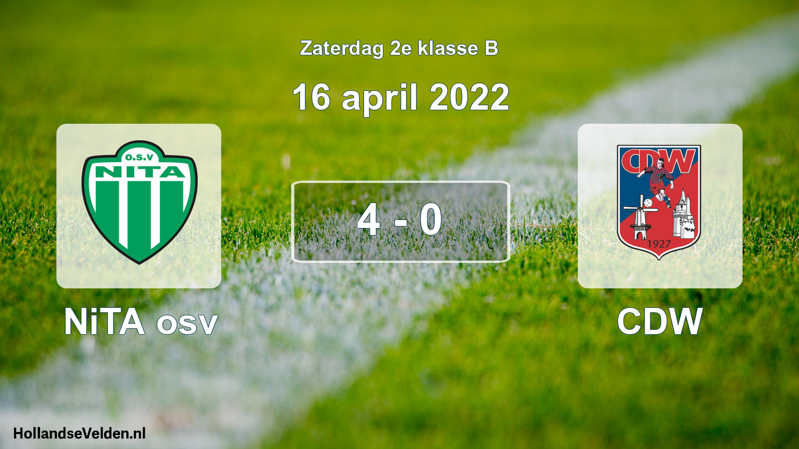 Total number of matches played: NiTA osv - CDW 4 - 0 (16 April 2022)