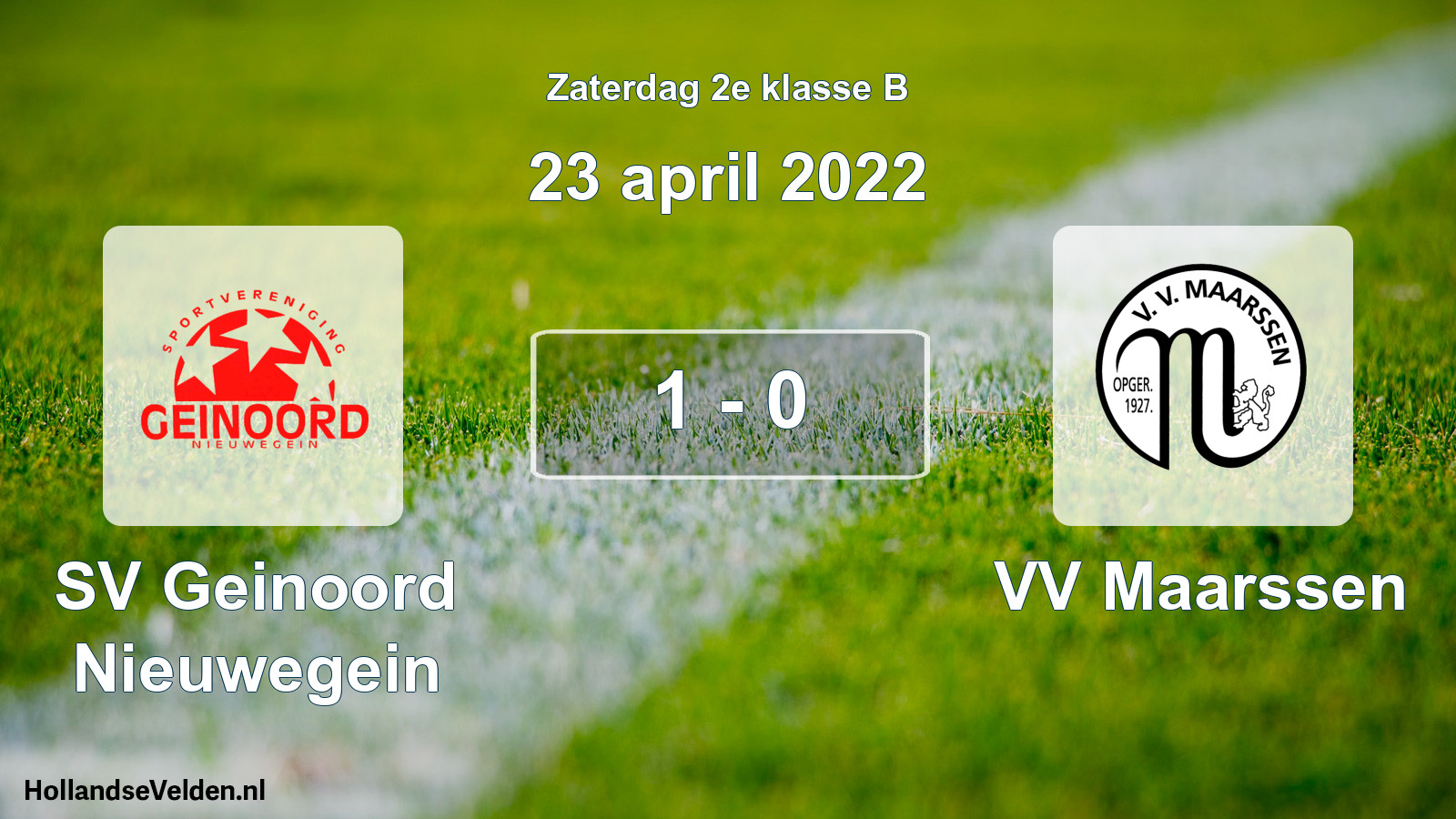 Total number of matches played: SV Geinoord Nieuwegein - VV Maarssen 1 - 0 (23 April 2022)