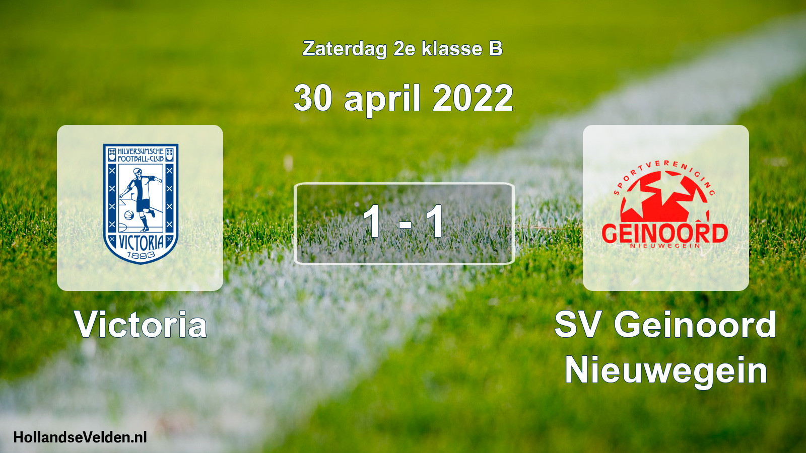 Total number of matches played: Victoria - SV Geinoord Nieuwegein 1 - 1 (30 April 2022)
