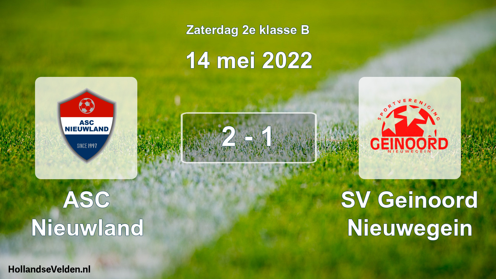 Total number of matches played: ASC Nieuwland - SV Geinoord Nieuwegein 2 - 1 (14 May 2022)