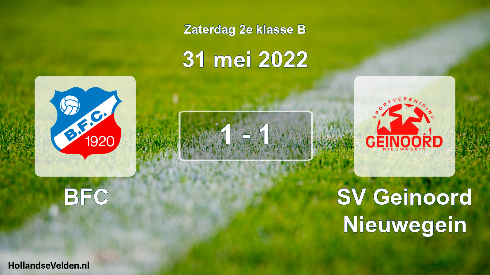 Total number of matches played: BFC - SV Geinoord Nieuwegein 1 - 1 (31 May 2022)