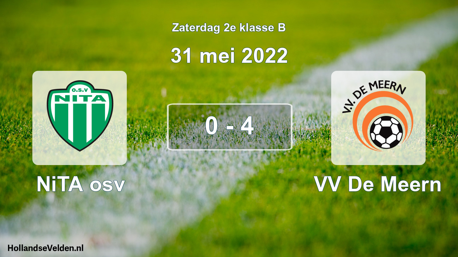 Total number of matches played: NiTA osv - VV De Meern 0 - 4 (31 May 2022)