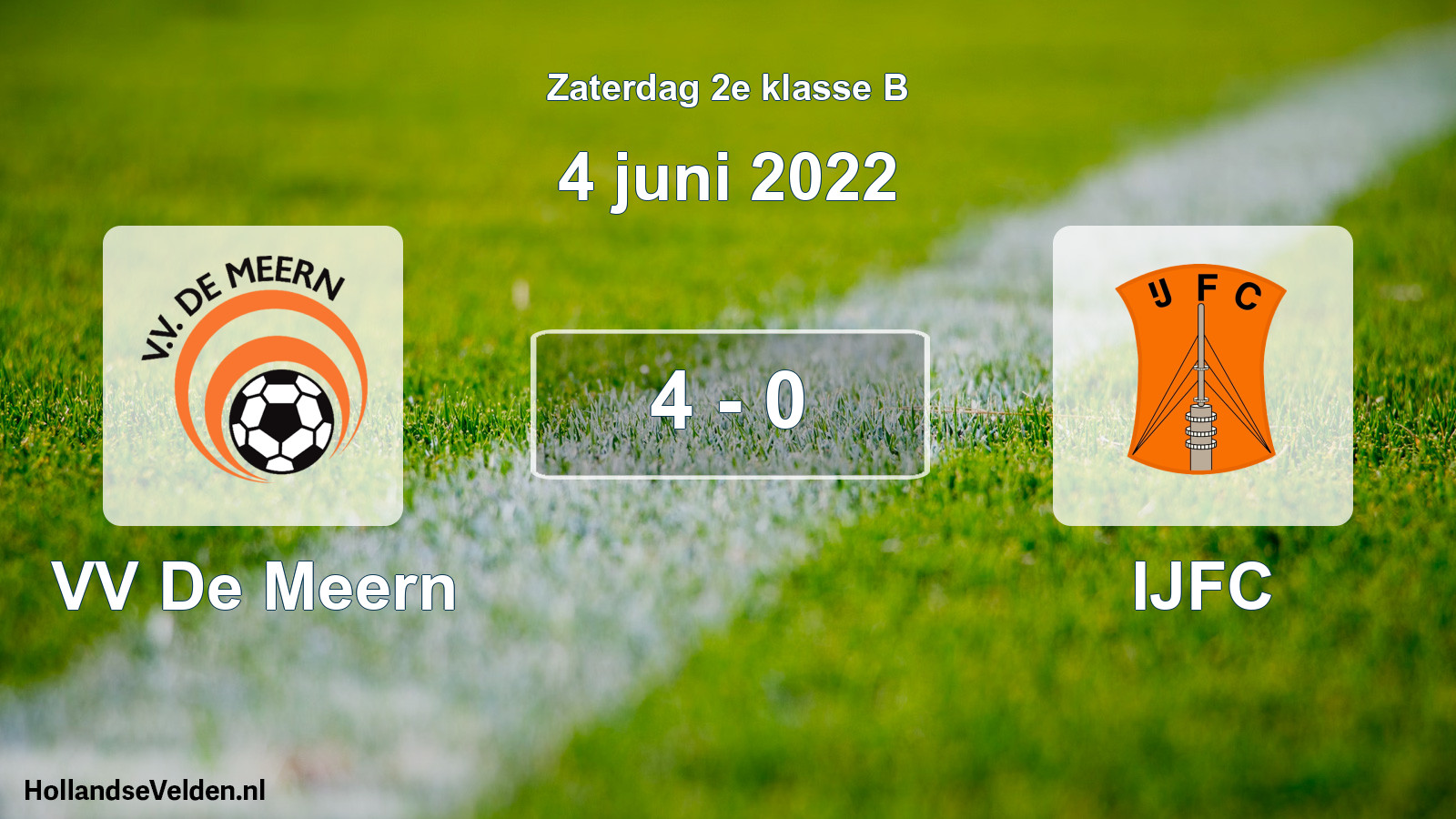 Total number of matches played: VV De Meern - IJFC 4 - 0 (4 June 2022)