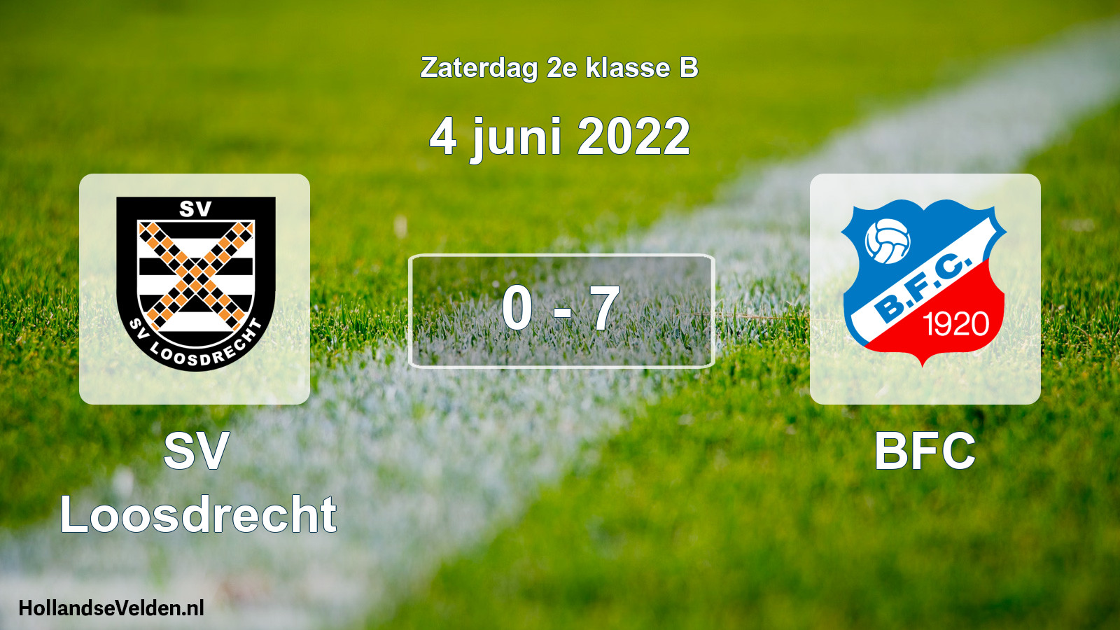 Total number of matches played: SV Loosdrecht - BFC 0 - 7 (4 June 2022)