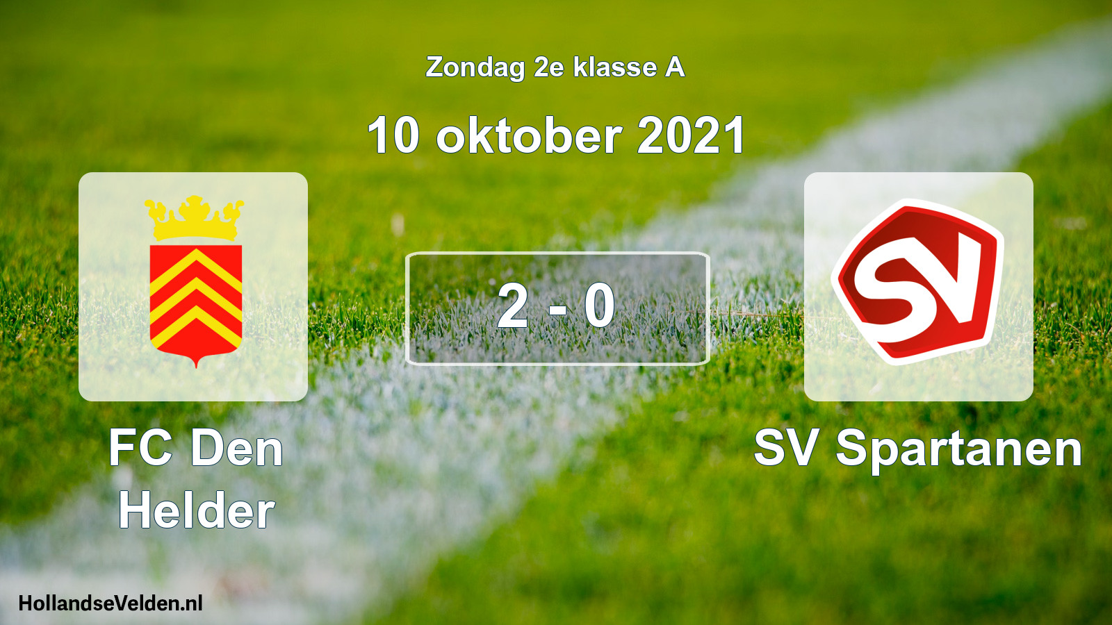 Total number of matches played: FC Den Helder - SV Spartanen 2 - 0 (10 October 2021)