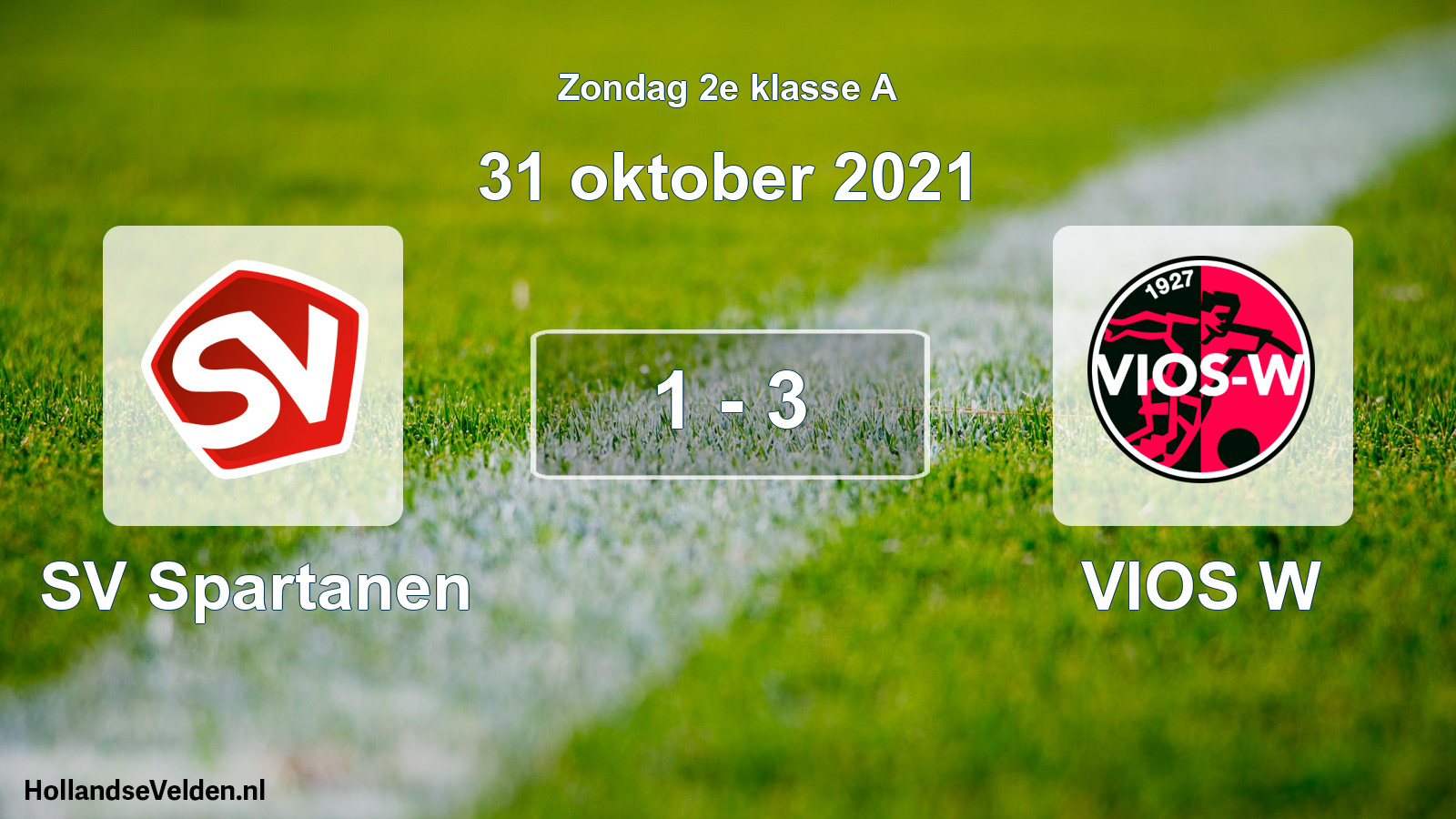 Total number of matches played: SV Spartanen - VIOS W 1 - 3 (31 October 2021)