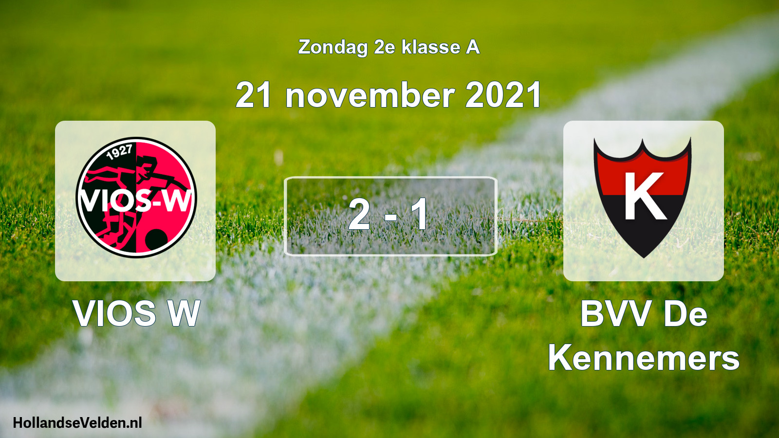 Total number of matches played: VIOS W - BVV De Kennemers 2 - 1 (21 November 2021)