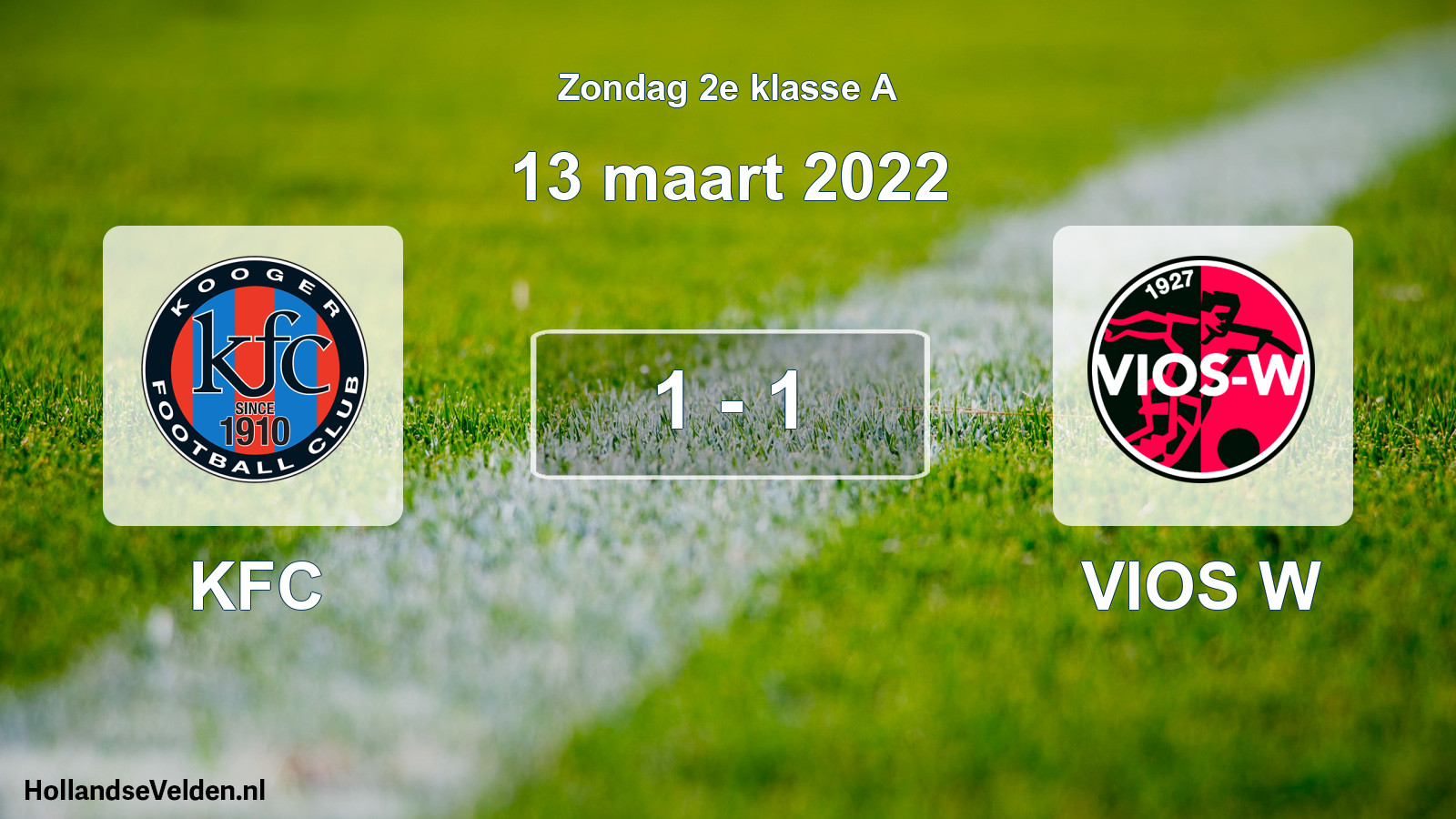 Total number of matches played: KFC - VIOS W 1 - 1 (13 March 2022)