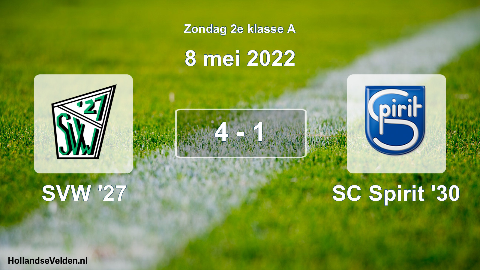Total number of matches played: SVW '27 - SC Spirit '30 4 - 1 (8 May 2022)