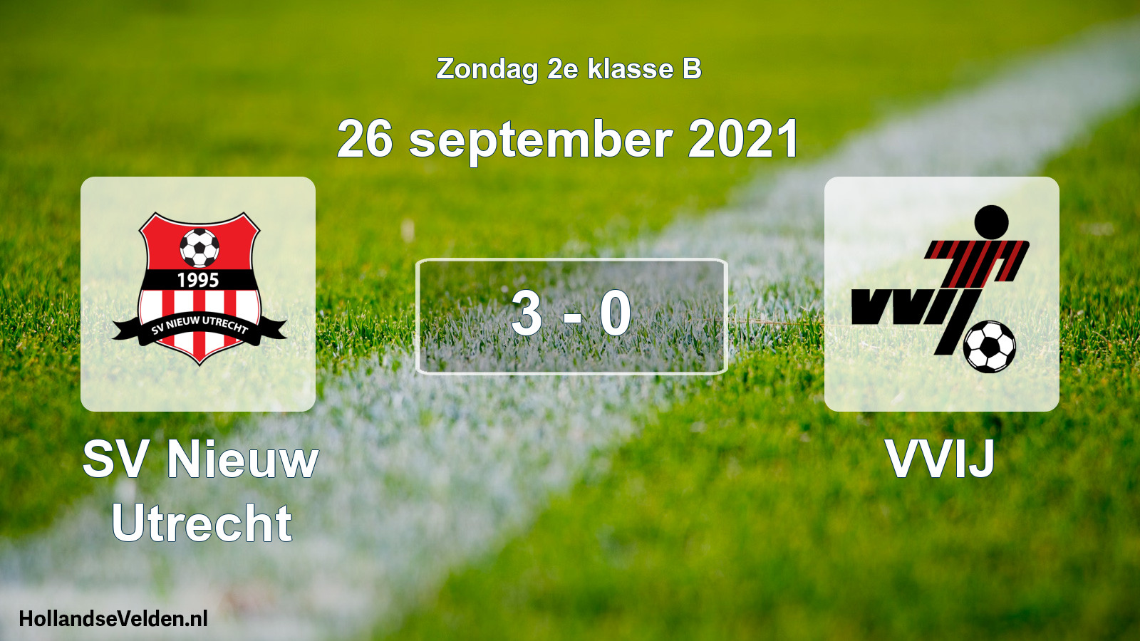 Total number of matches played: SV Nieuw Utrecht - VVIJ 3 - 0 (26 September 2021)