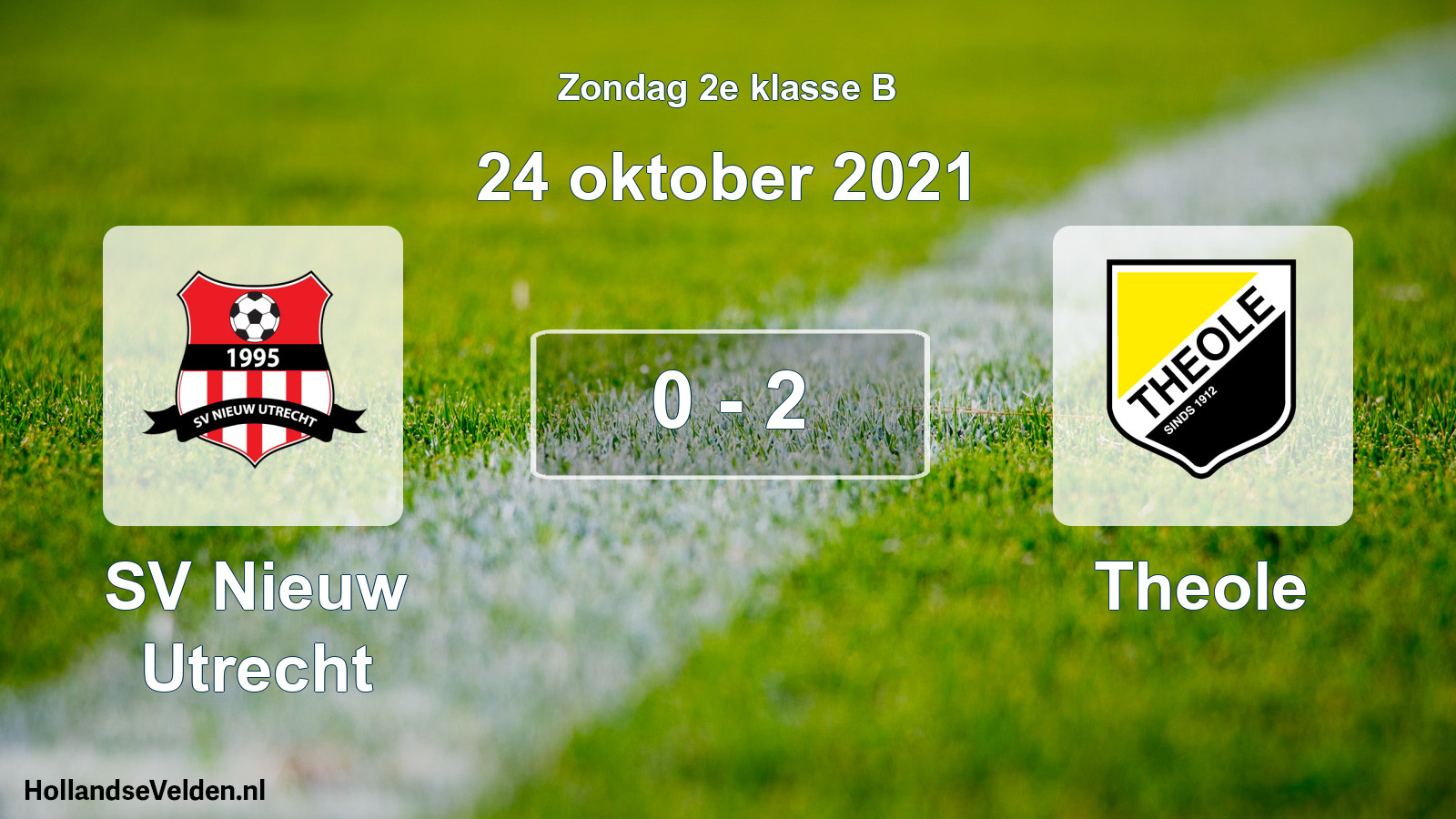 Total number of matches played: SV Nieuw Utrecht - Theole 0 - 2 (24 October 2021)