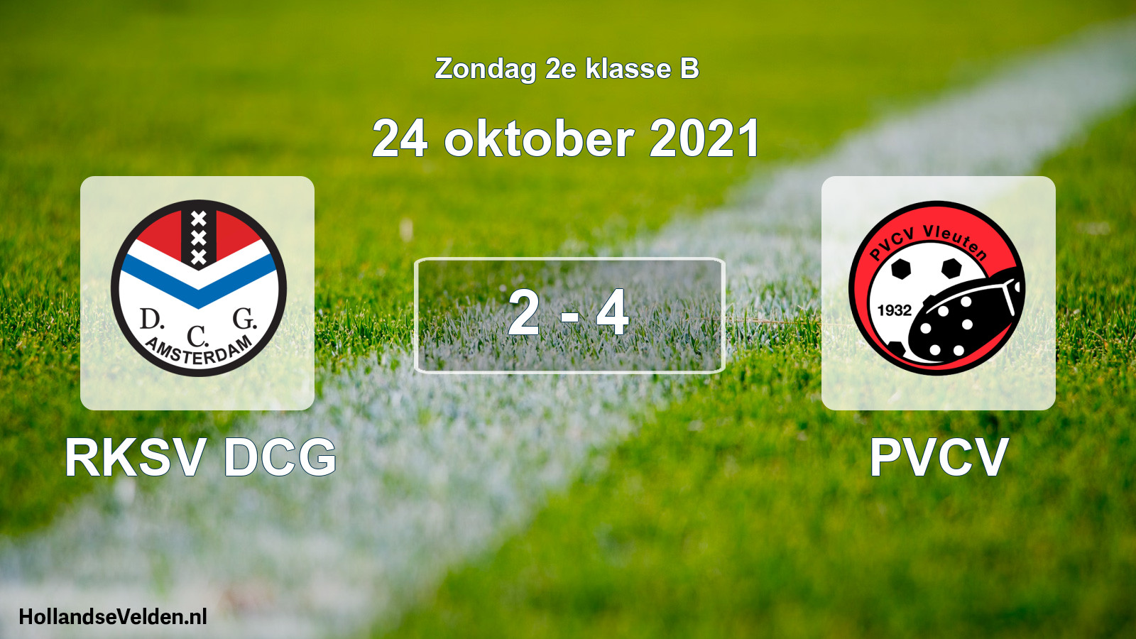 Total number of matches played: RKSV DCG - PVCV 2 - 4 (24 October 2021)