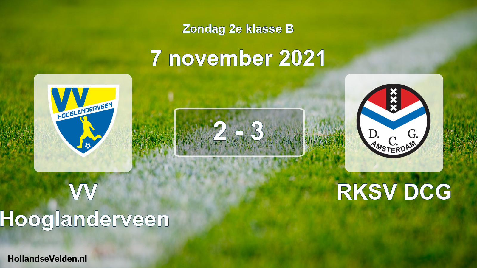 Total number of matches played: VV Hooglanderveen - RKSV DCG 2 - 3 (7 November 2021)