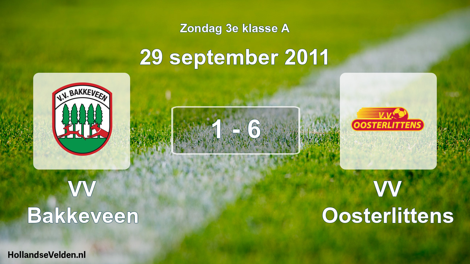 Total number of matches played: VV Bakkeveen - VV Oosterlittens 1 - 6 (29 September 2011)