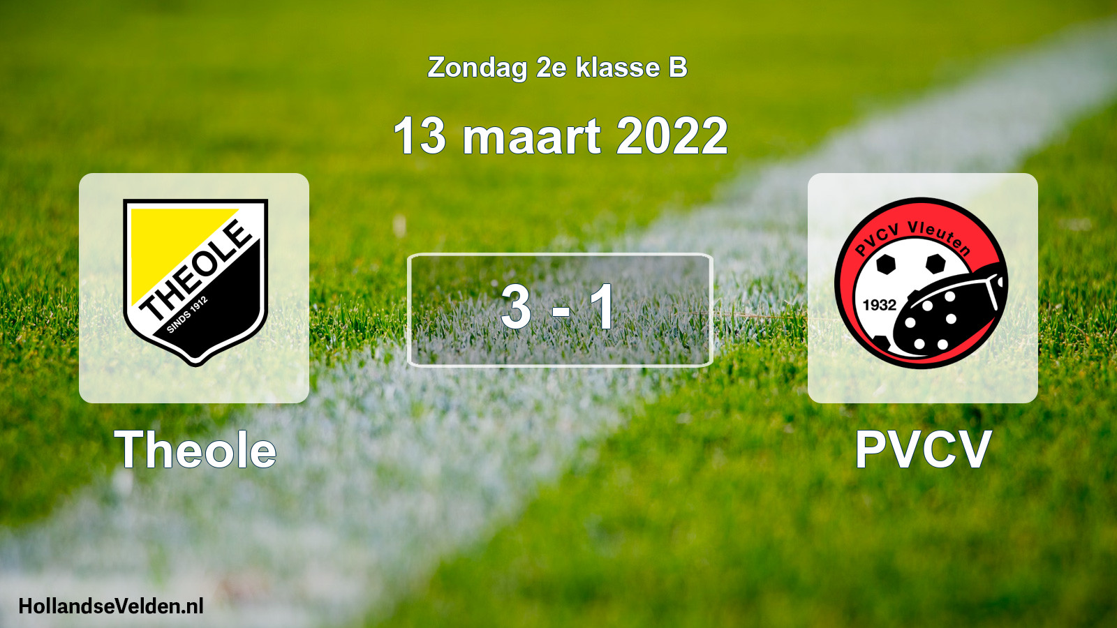 Total number of matches played: Theole - PVCV 3 - 1 (13 March 2022)