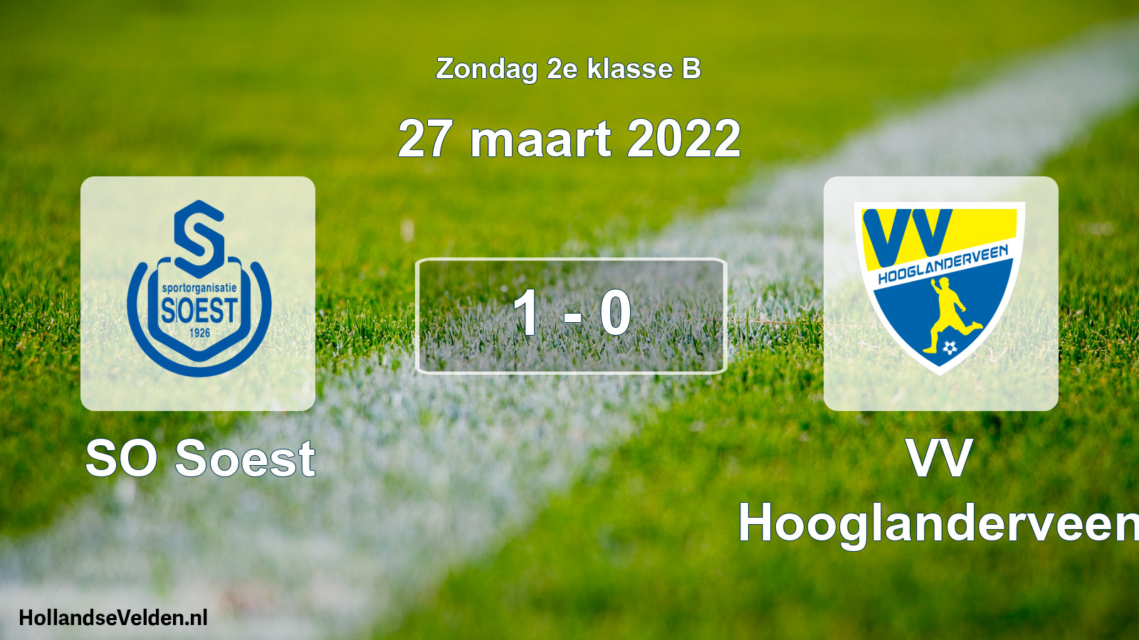 Total number of matches played: SO Soest - VV Hooglanderveen 1 - 0 (27 March 2022)