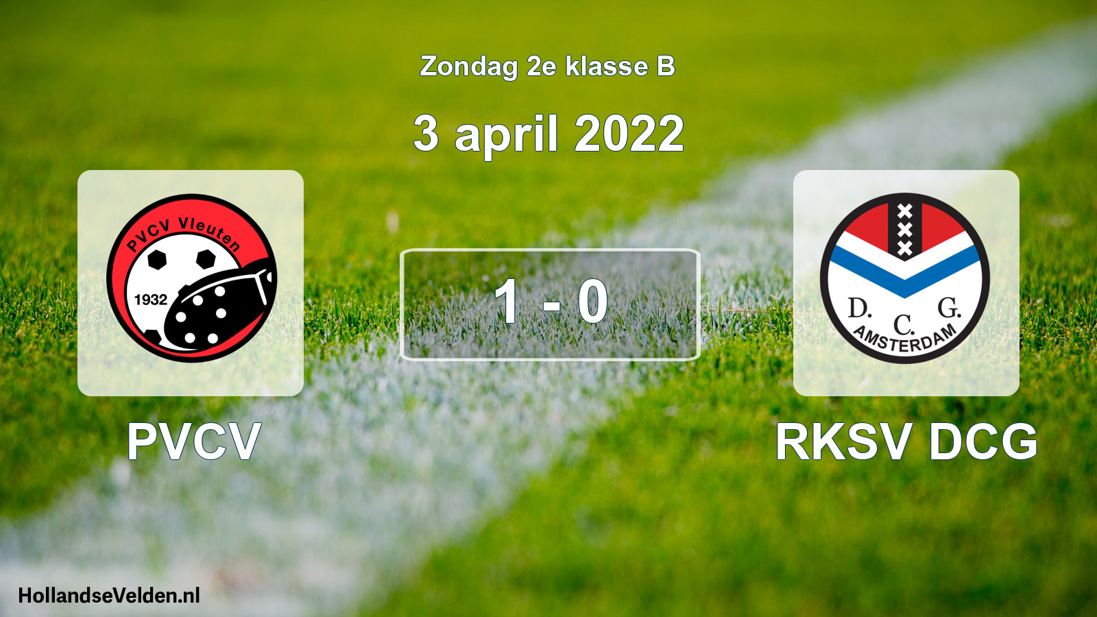 Total number of matches played: PVCV - RKSV DCG 1 - 0 (3 April 2022)
