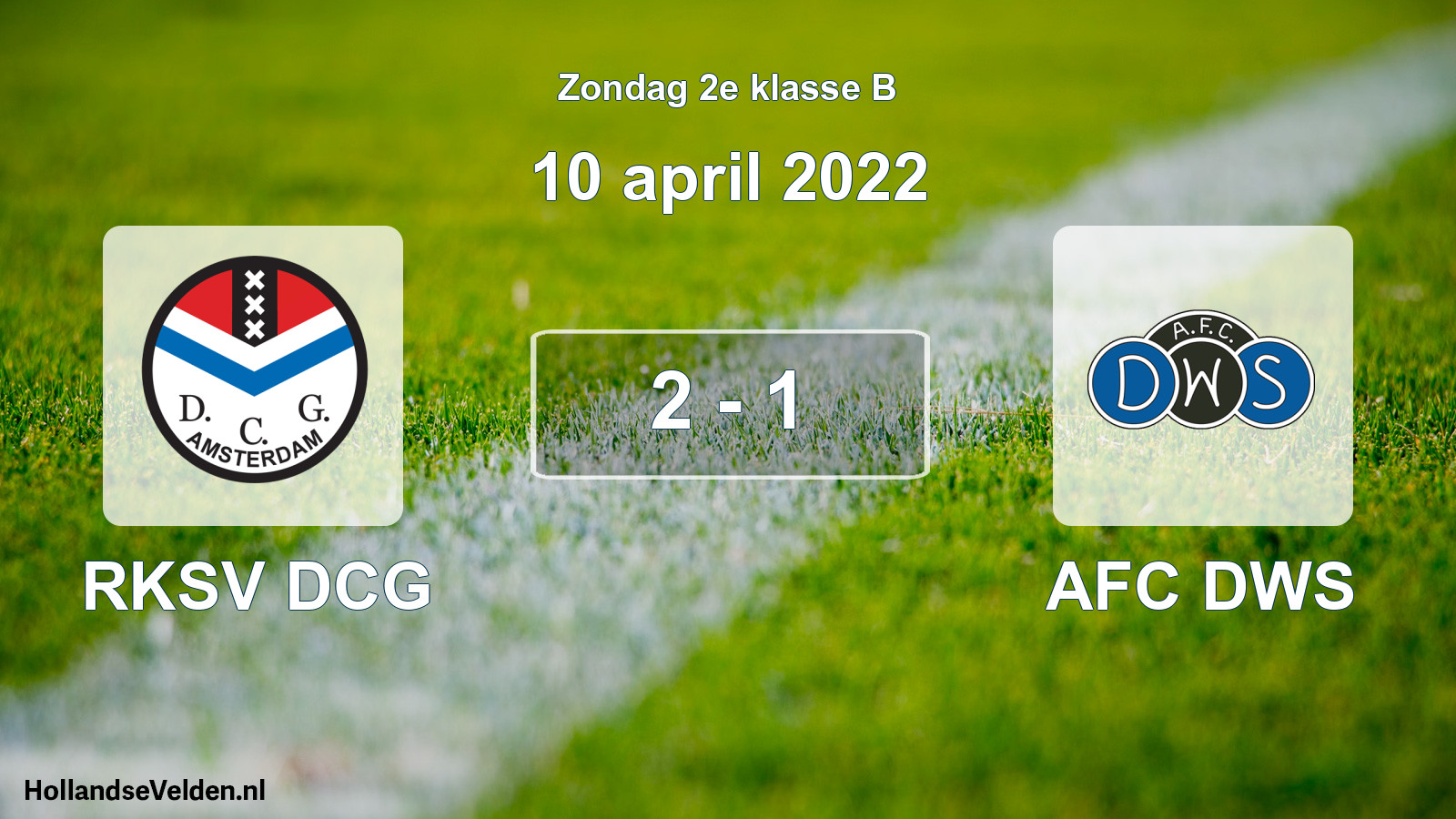 Total number of matches played: RKSV DCG - AFC DWS 2 - 1 (10 April 2022)