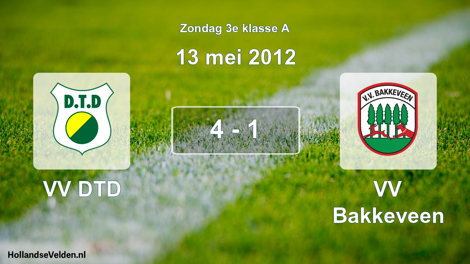 Total number of matches played: VV DTD - VV Bakkeveen 4 - 1 (13 May 2012)