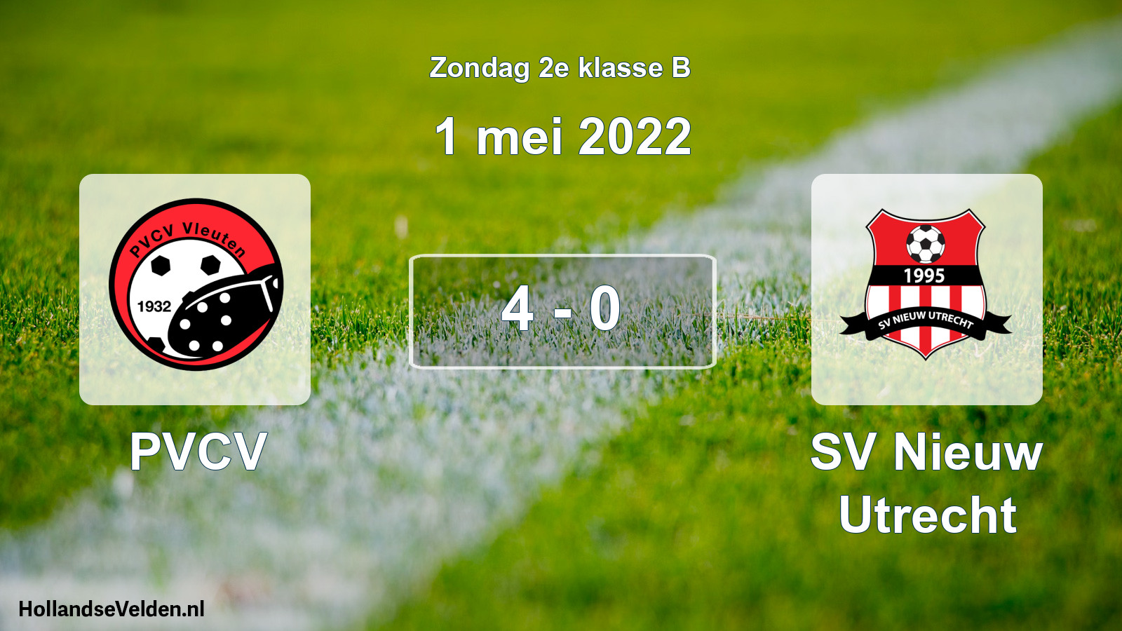 Total number of matches played: PVCV - SV Nieuw Utrecht 4 - 0 (1 May 2022)