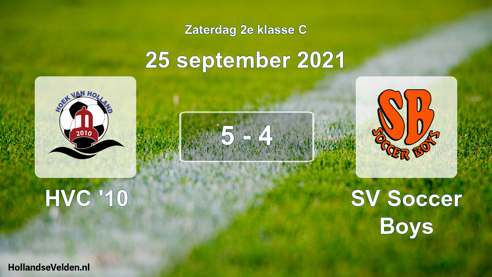 Total number of matches played: HVC '10 - SV Soccer Boys 5 - 4 (25 September 2021)