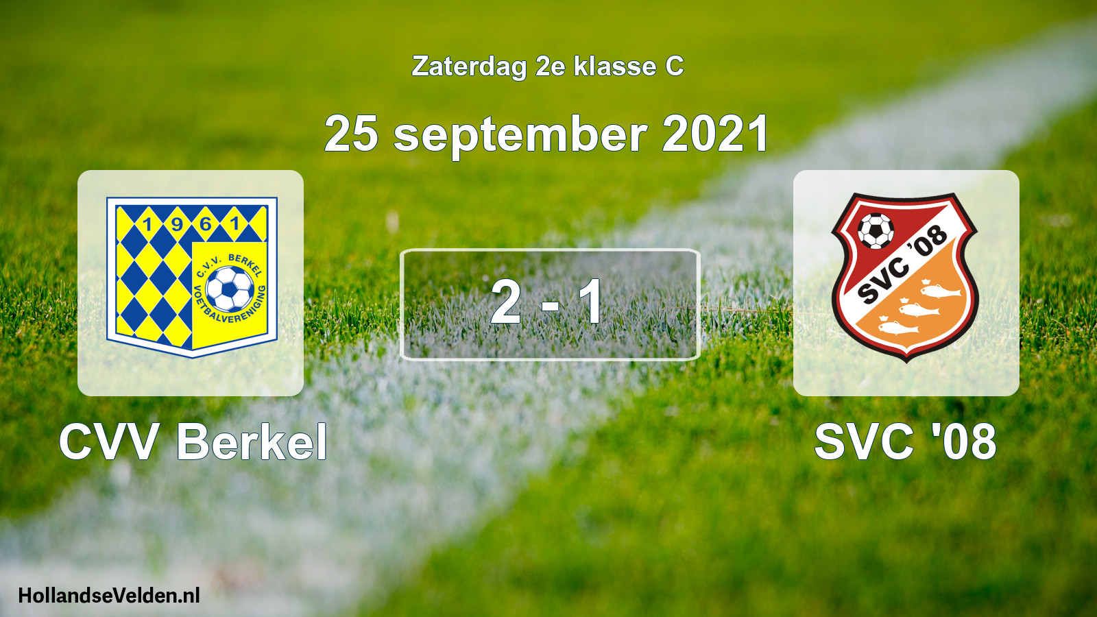 Total number of matches played: CVV Berkel - SVC '08 2 - 1 (25 September 2021)