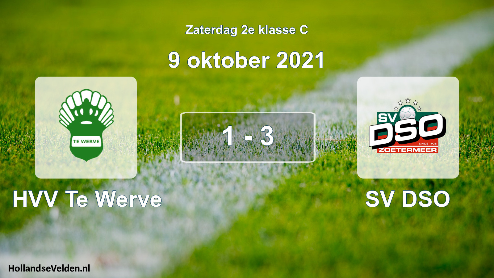 Total number of matches played: HVV Te Werve - SV DSO 1 - 3 (9 October 2021)