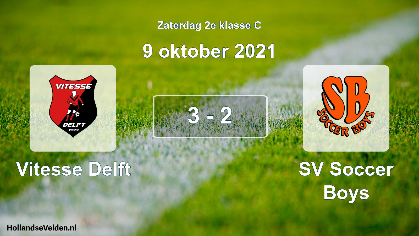 Total number of matches played: Vitesse Delft - SV Soccer Boys 3 - 2 (9 October 2021)