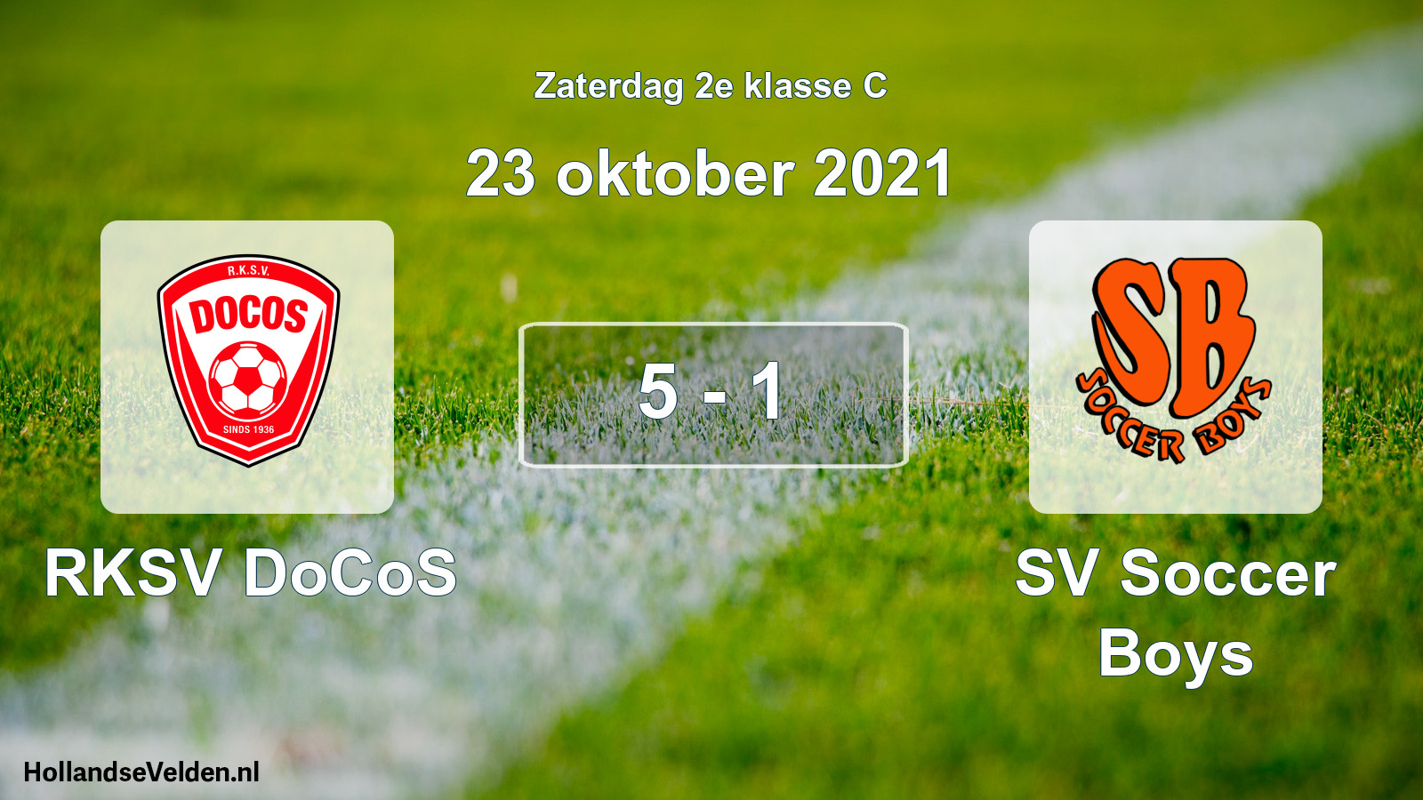 Total number of matches played: RKSV DoCoS - SV Soccer Boys 5 - 1 (23 October 2021)
