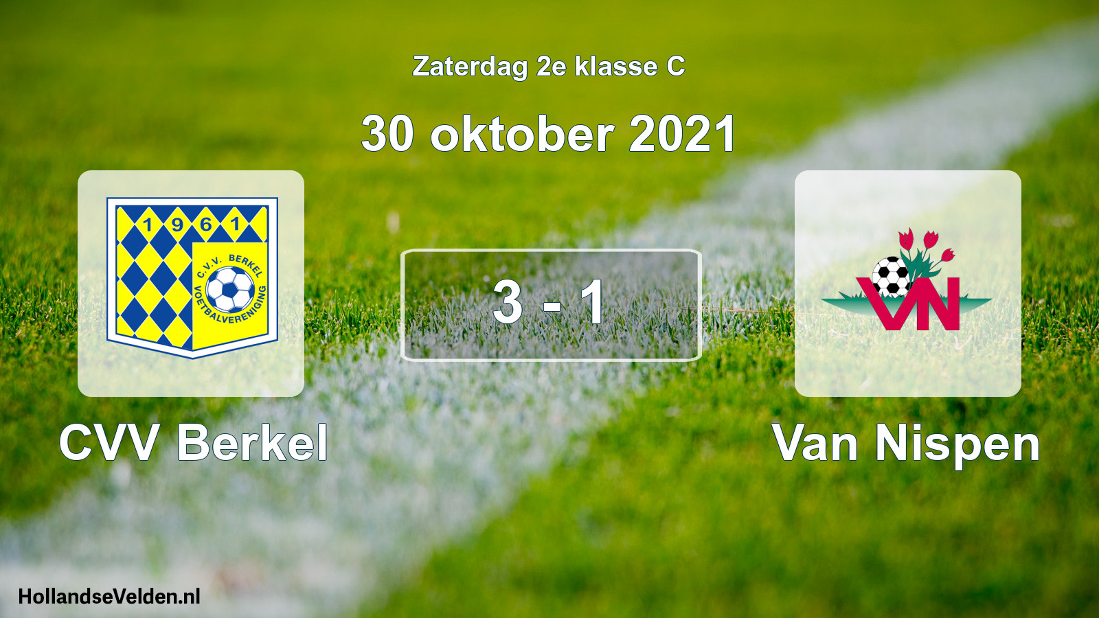 Total number of matches played: CVV Berkel - Van Nispen 3 - 1 (30 October 2021)
