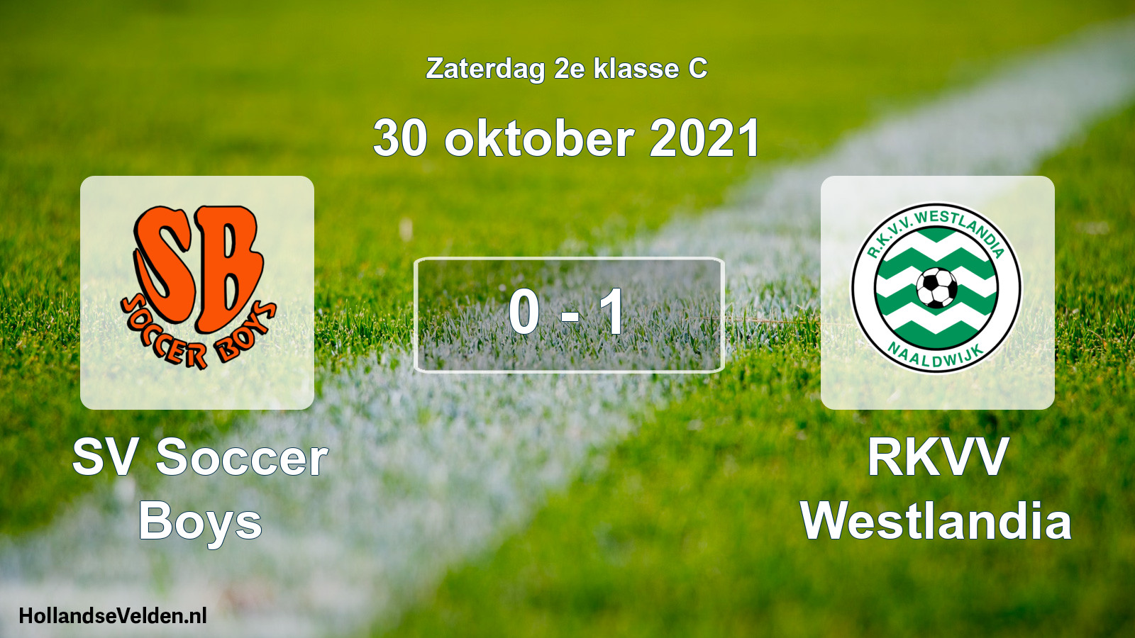 Total number of matches played: SV Soccer Boys - RKVV Westlandia 0 - 1 (30 October 2021)