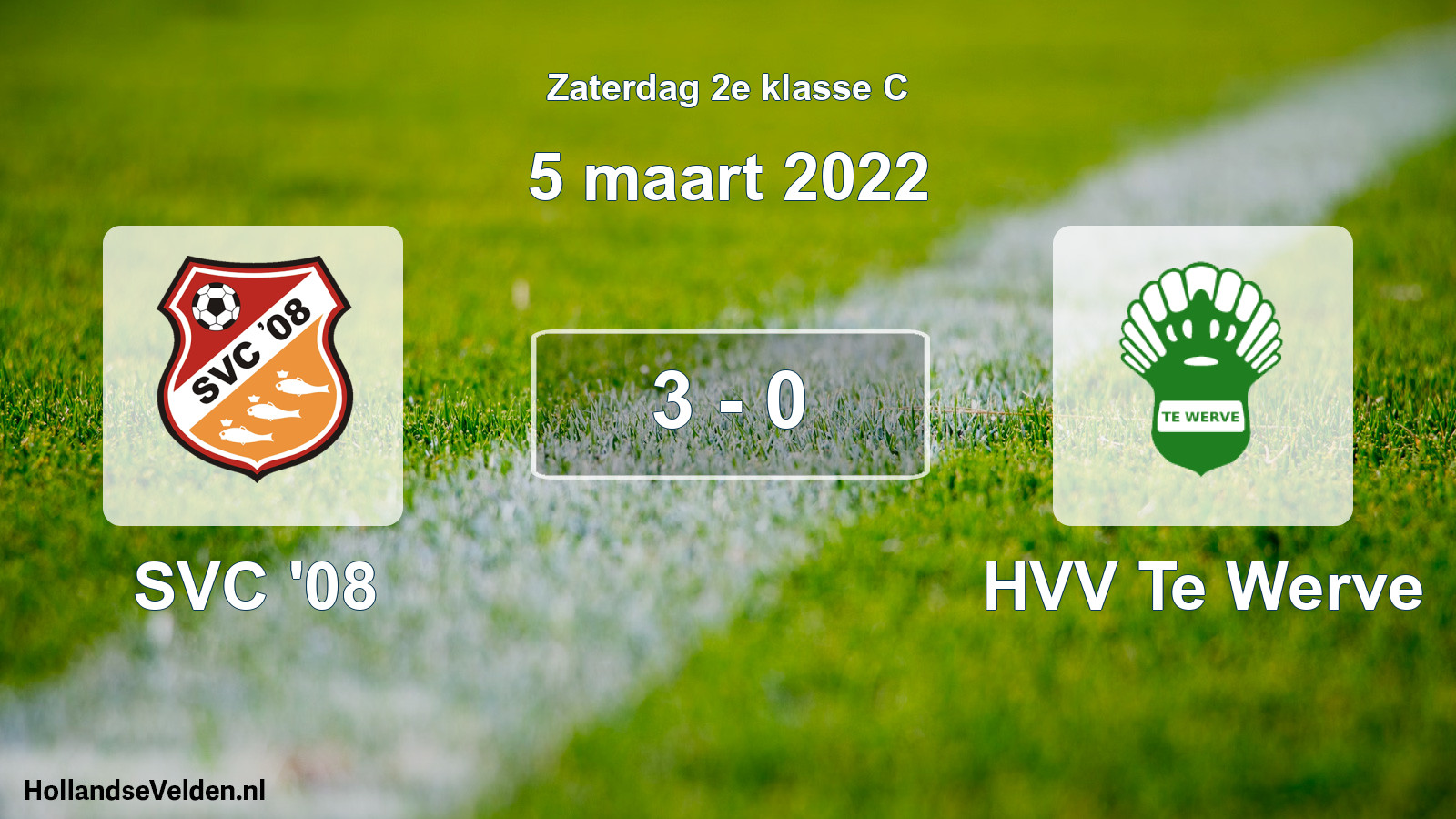 Total number of matches played: SVC '08 - HVV Te Werve 3 - 0 (5 March 2022)
