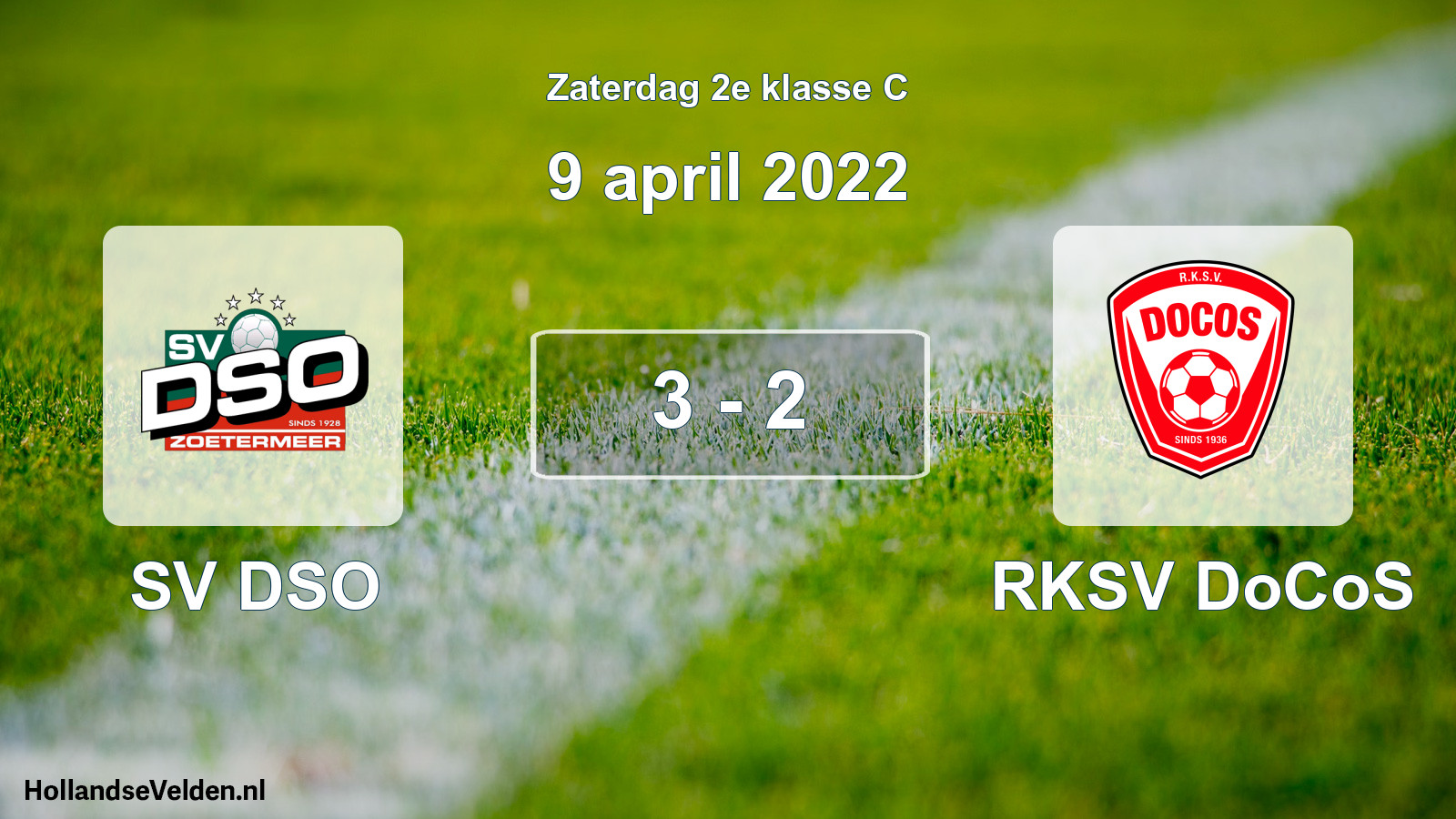 Total number of matches played: SV DSO - RKSV DoCoS 3 - 2 (9 April 2022)