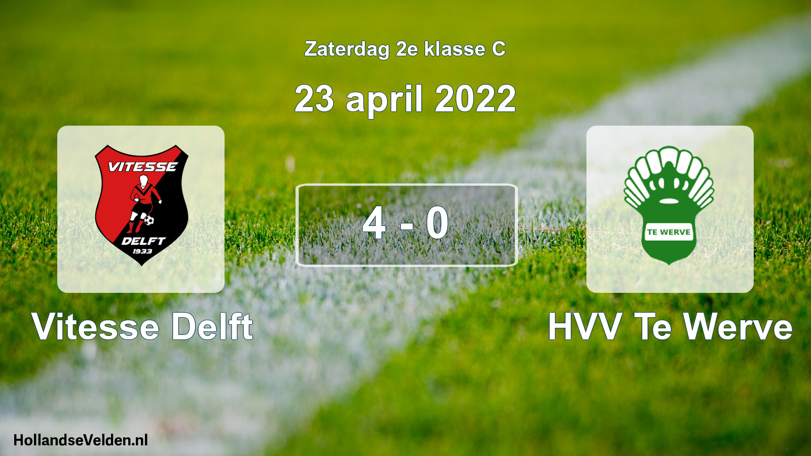 Total number of matches played: Vitesse Delft - HVV Te Werve 4 - 0 (23 April 2022)