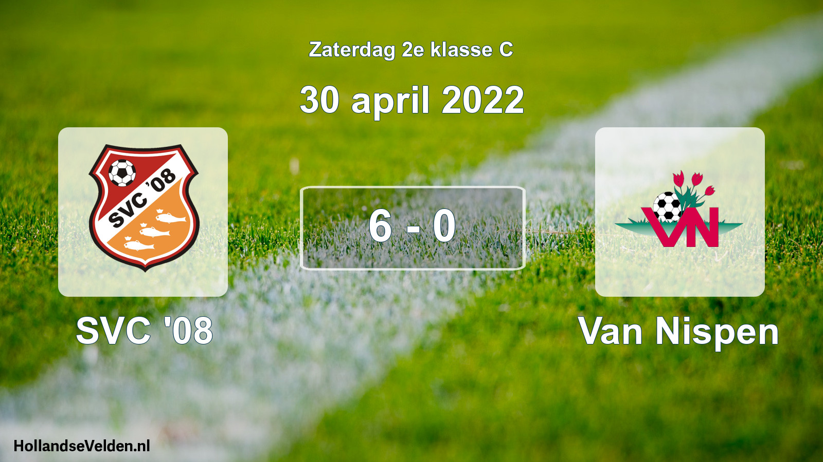 Total number of matches played: SVC '08 - Van Nispen 6 - 0 (30 April 2022)