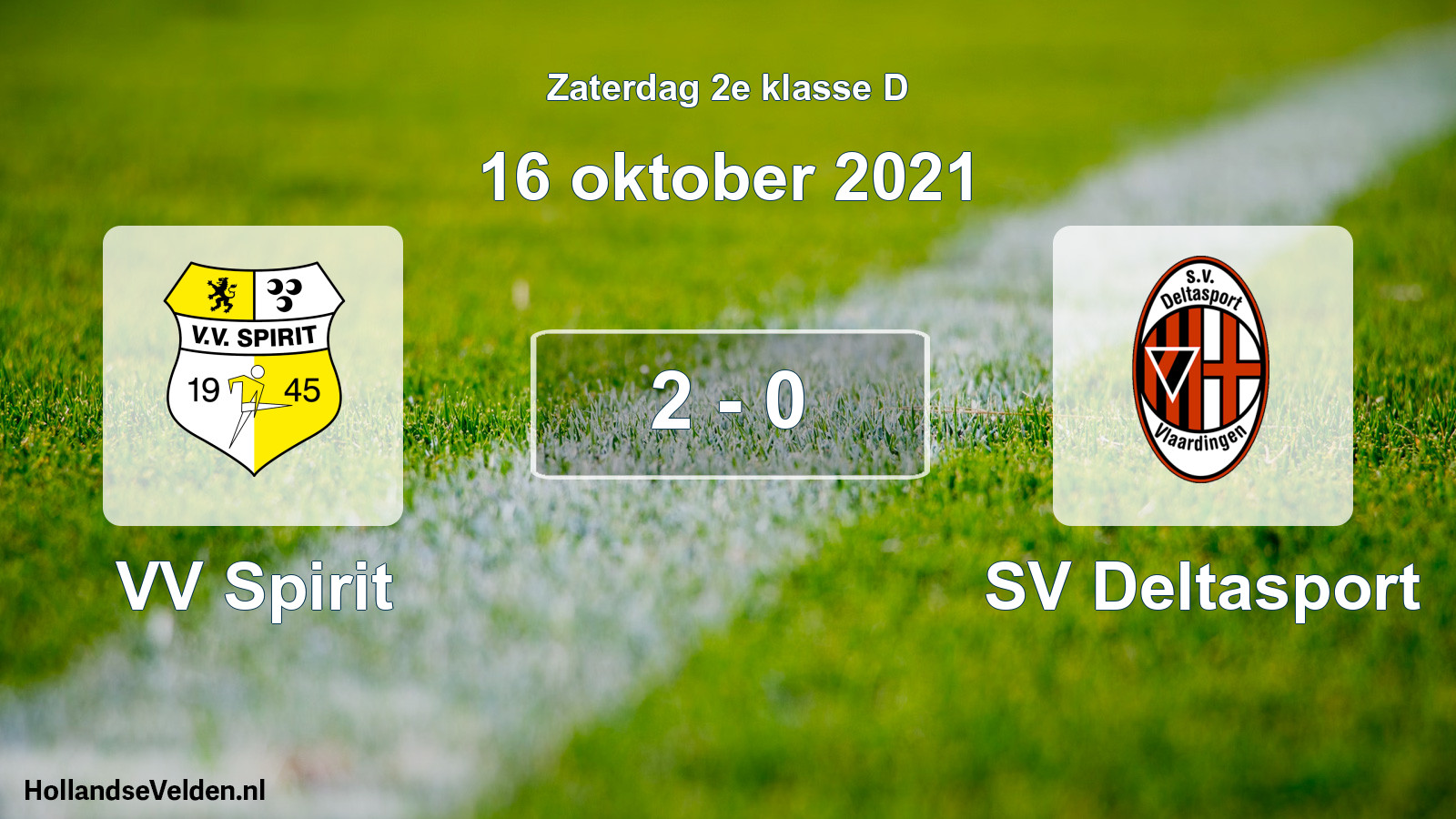 Total number of matches played: VV Spirit - SV Deltasport 2 - 0 (16 October 2021)
