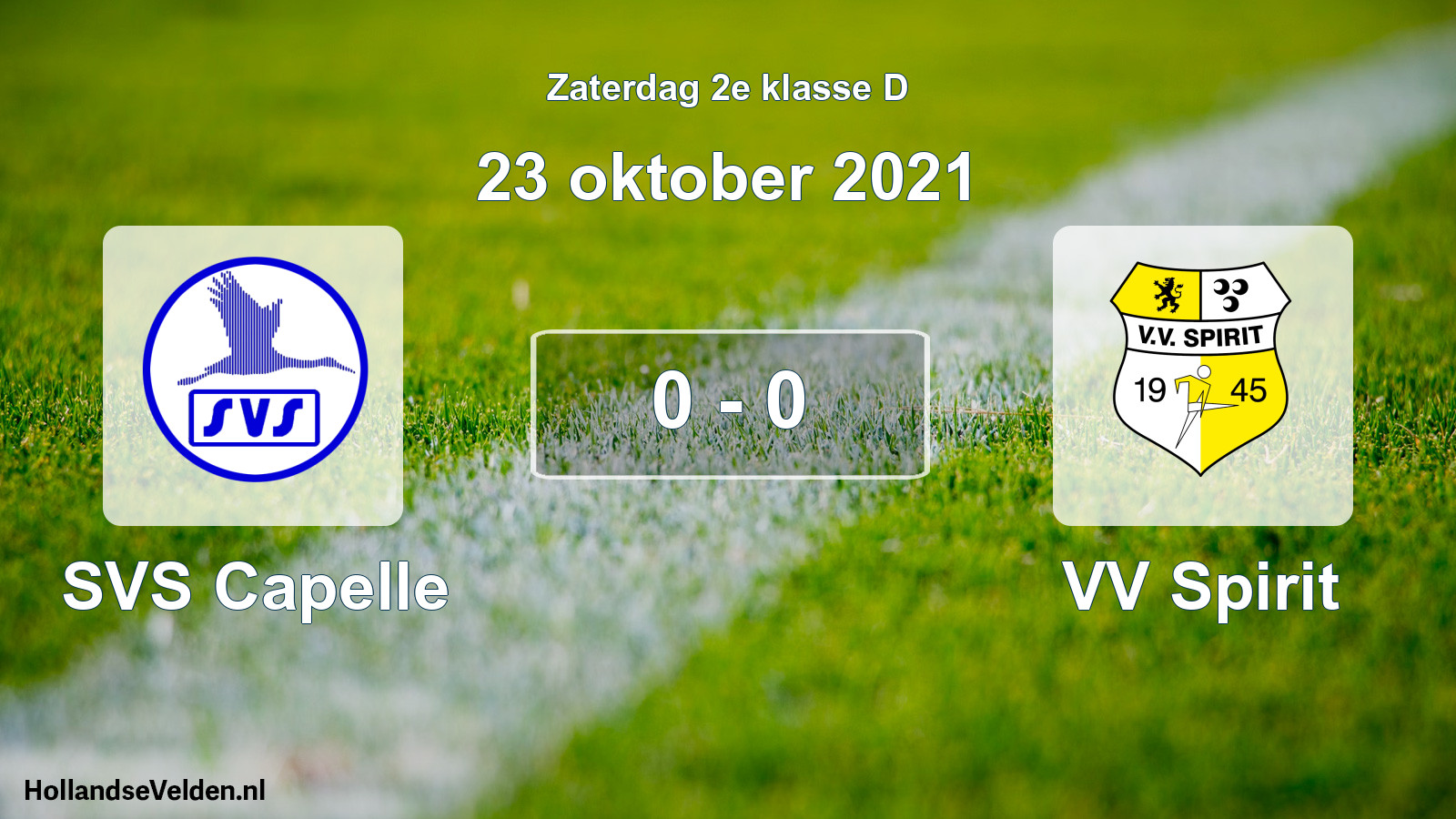Total number of matches played: SVS Capelle - VV Spirit 0 - 0 (23 October 2021)