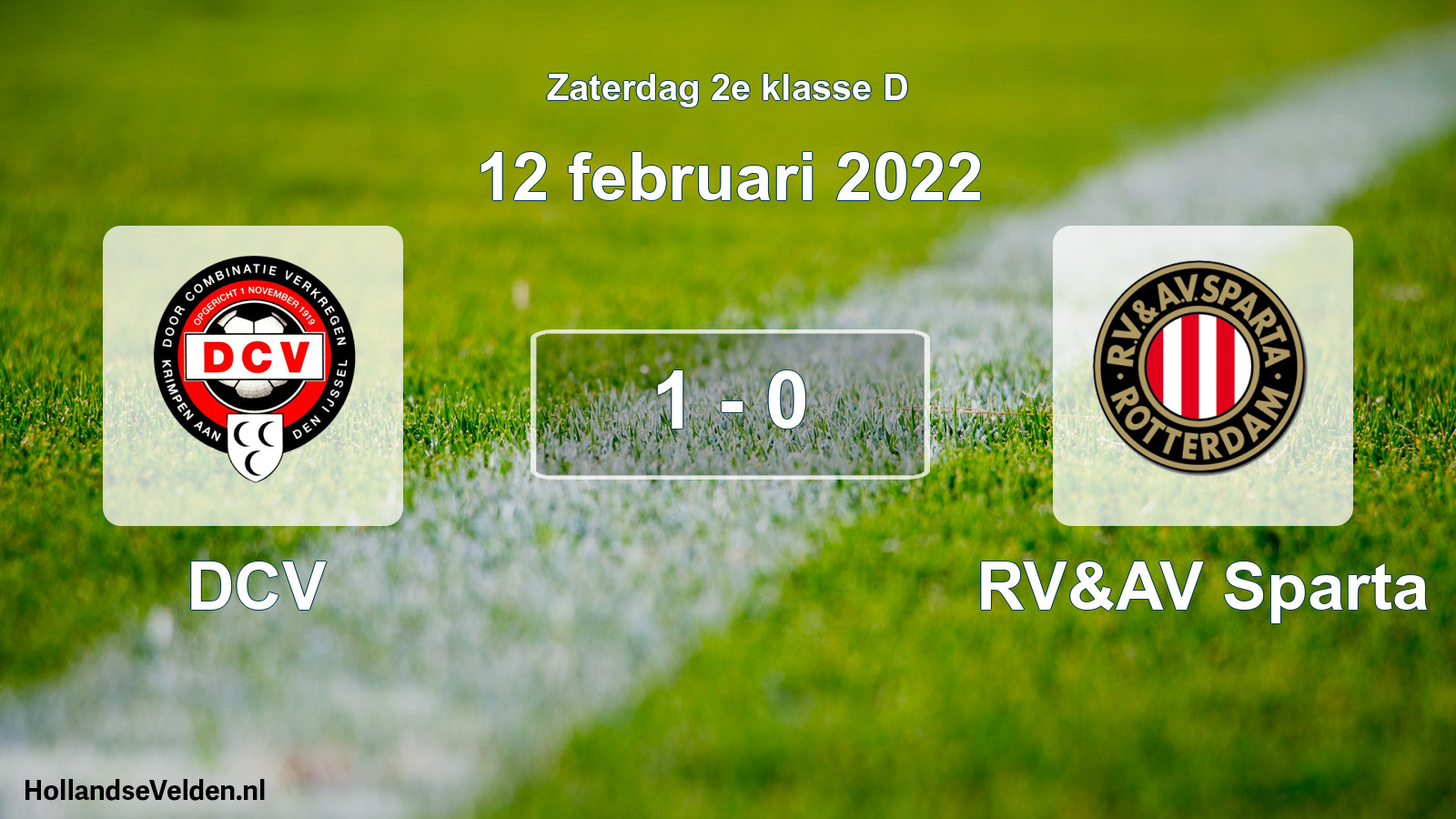Total number of matches played: DCV - RV&AV Sparta 1 - 0 (12 February 2022)