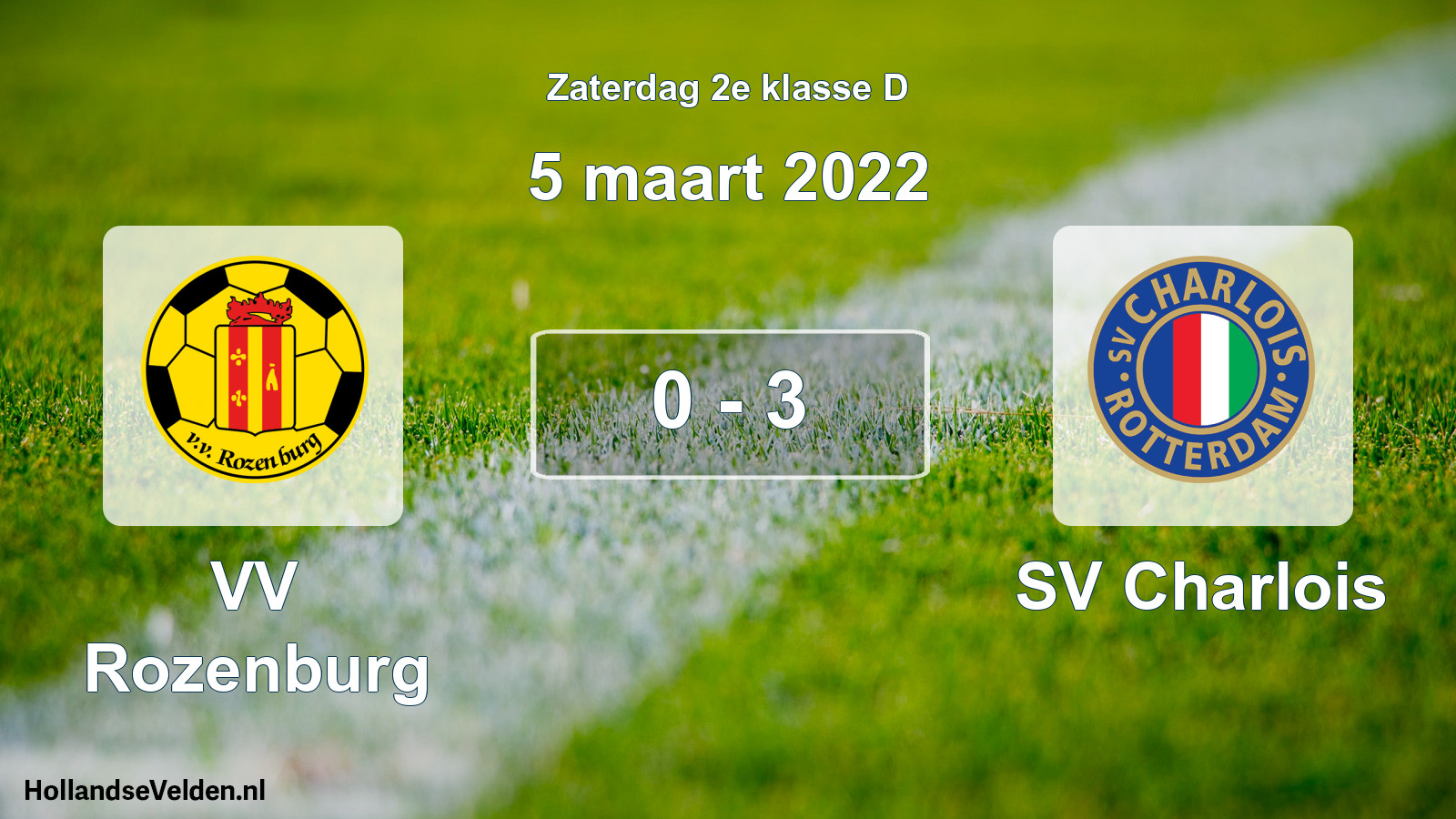 Total number of matches played: VV Rozenburg - SV Charlois 0 - 3 (5 March 2022)