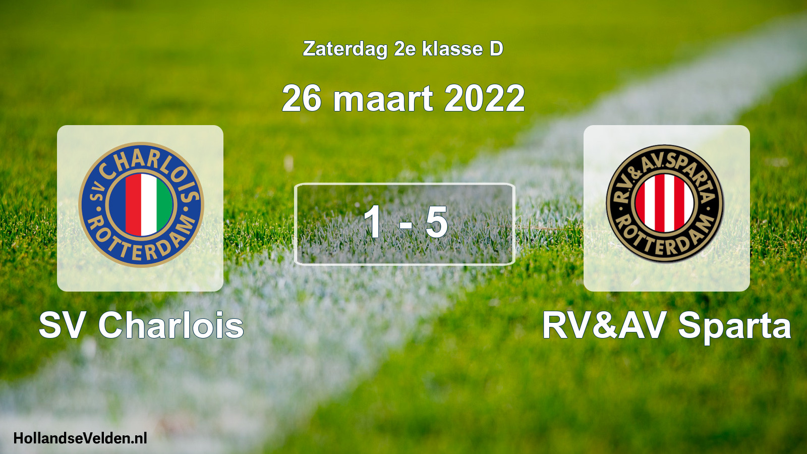 Total number of matches played: SV Charlois - RV&AV Sparta 1 - 5 (26 March 2022)